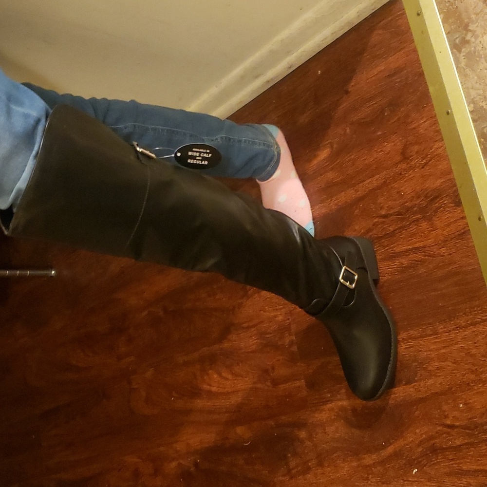 💫Buckle Accented Tall Riding Boots